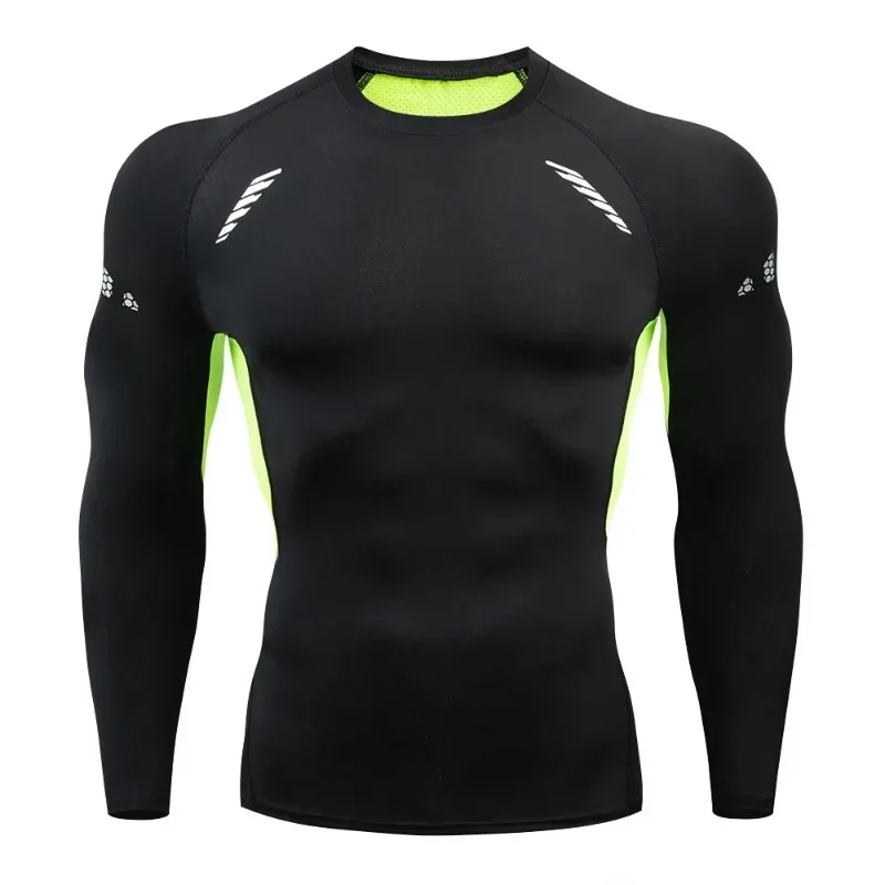 Men high quality cycling hiking outdoor sports long sleeve T-shirt leisure speed dry running fitness sports clothing Tops