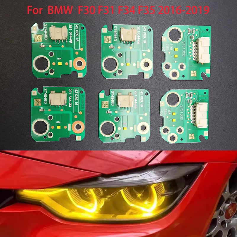 

Новинка для bmw F30 F35 2016-2019 автомобильные грыжа фары DRL Чип балласт Фотоэлементы желтая Прямая замена ярко-желтый