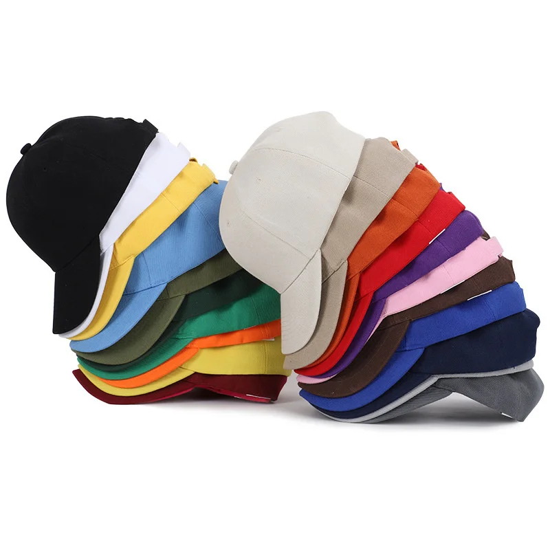 Plain Blank Baseball Cap Adjustable Sun Hat Strapback Hat Outdoor Sports Cap Solid Cap Unisex Dad Hat