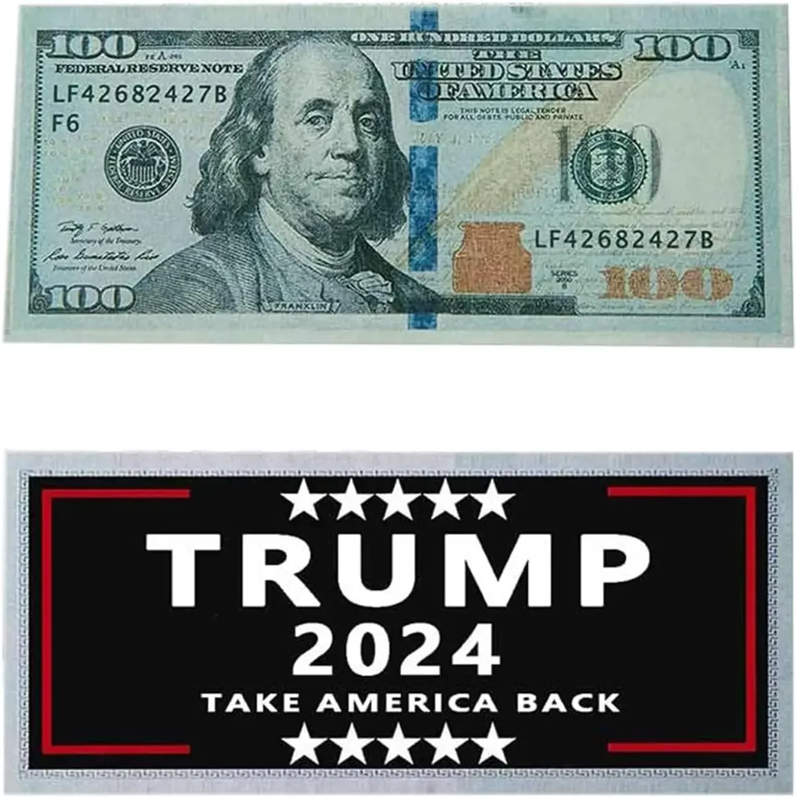 

100 Pack Trump 2024 100 Dollar Bills,Trump 100 Dollar Bills Prank Money Bills 2024 Joke Prank Funny Money Bills