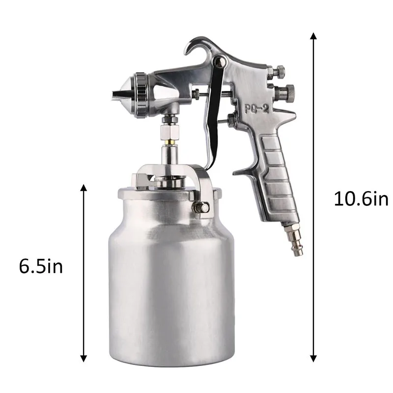 Professional Paint Spary Gun High Pressure Siphon Feed Spray Gun With 1000cc Cup Nozzle Tip Size 2.0mm For Automotive Household