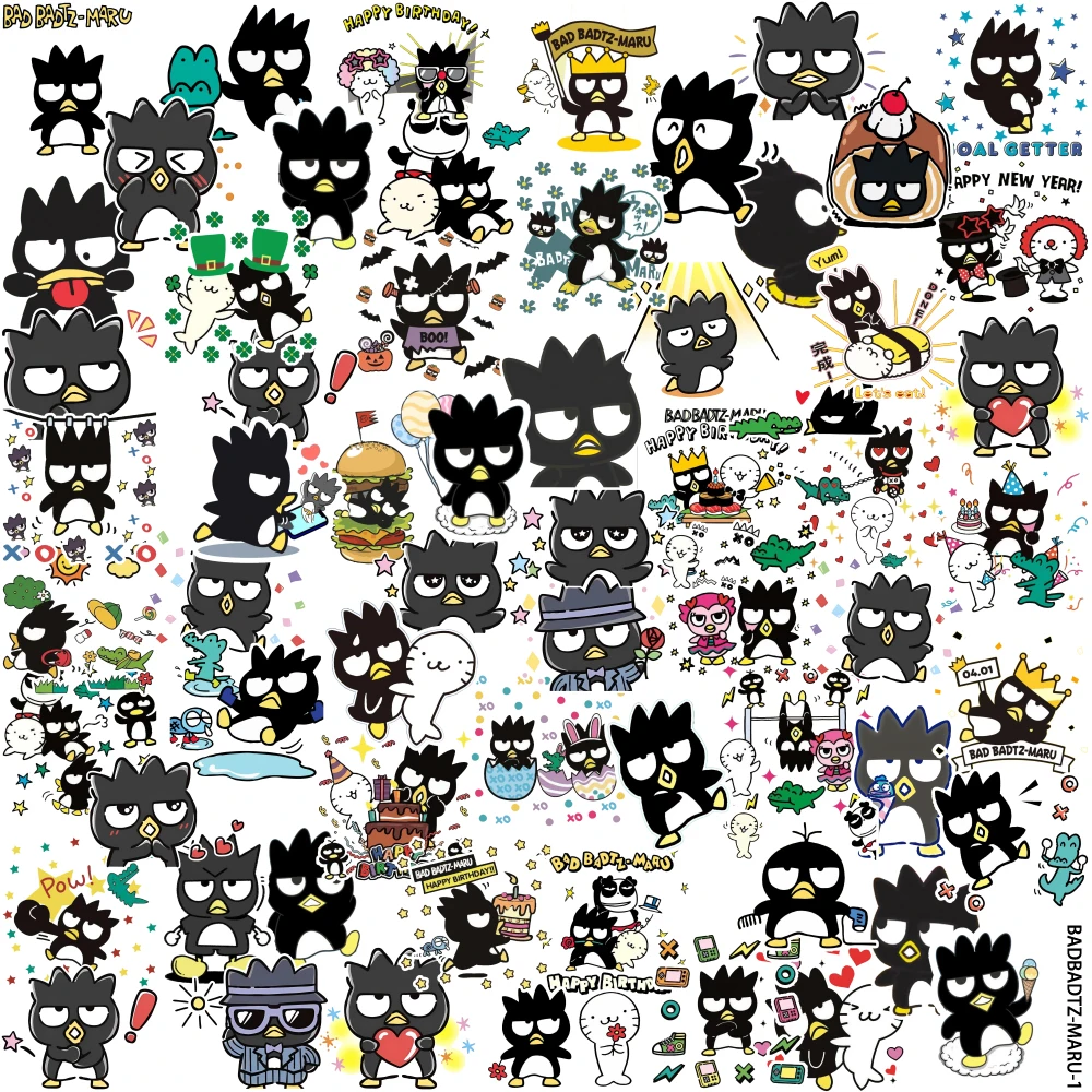 

500Pcs Minimal Line Anime Waterproof Stickers, No Residue Removable Decals for Office Desk & Light Style Household Decor
