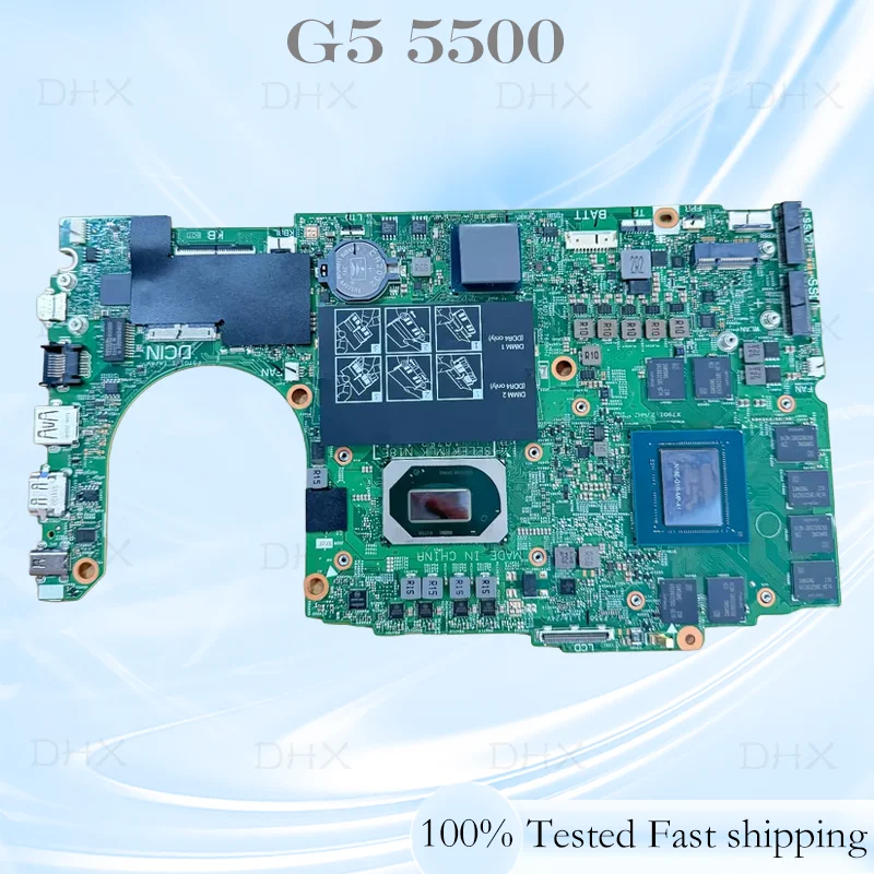 CN-03GNH6 For Dell G5 5500 Laptop Motherboard 19753-1 03GNH6 3GNH6 I7-10750H CPU RTX 2070 8GB GPU DDR4 Mainboard 100% Fully Work