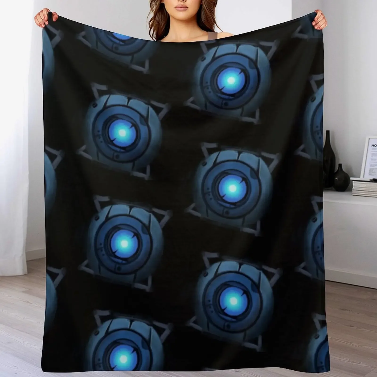 Wheatley In Space Digital Painting Throw Blanket Soft Warm Blanket Gift for Men Women Adults