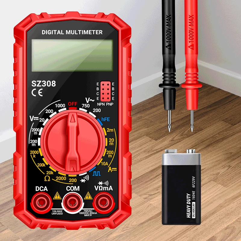 Digitales Multimeter AC/DC Strom-Spannungs-Widerstandsmessgerät Elektriker LCD-Hintergrundbeleuchtung Ohm-Rechteckwellen-Testgerät ANENG SZ308 – Detail 2