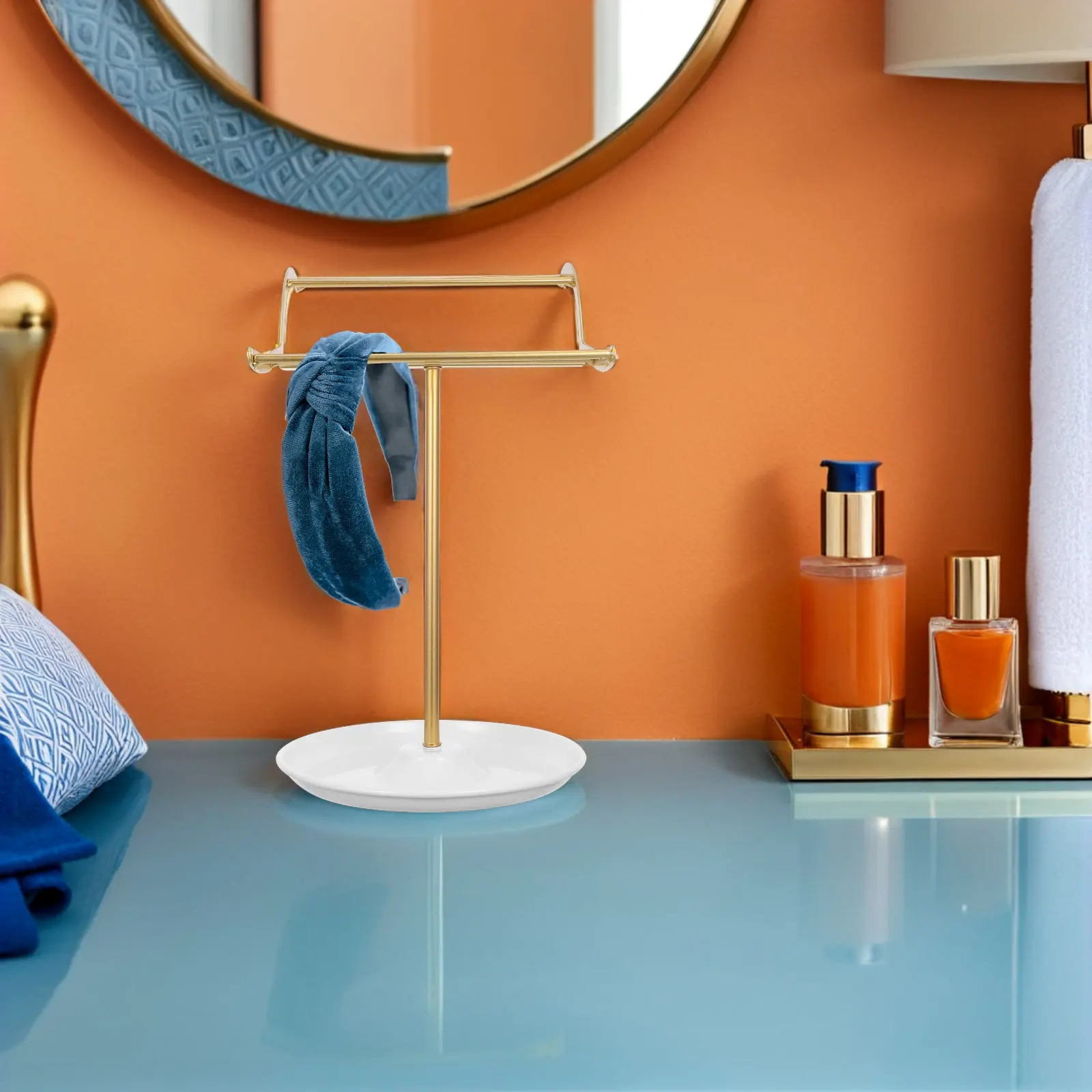 

Metal Headband Organizer Stand Double Sided Hairband Holder Hair Clips Hairpins Storage Hair Accessory Organizer Desktop Vanity