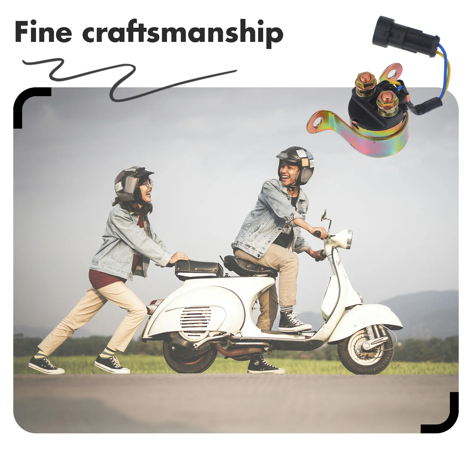 

Motorcycle Ignition Coil Relay Handlebar Push Button Starter Switch High Performance Durability Precision Machining Space Saving