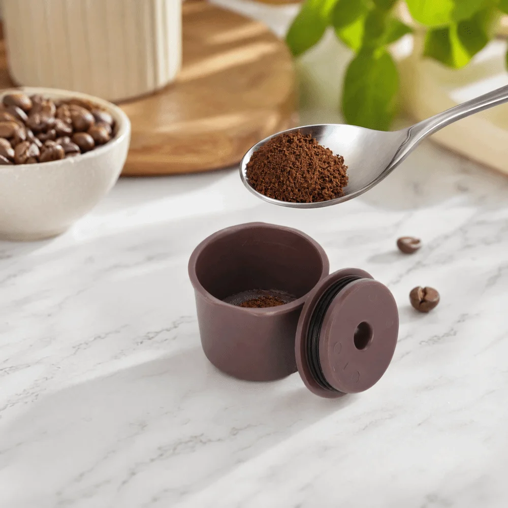 Stainless Steel Reusable Coffee Capsule Refillable Filter Brewing Accessory Stainless Steel Capsule Reusable Design Less Steel