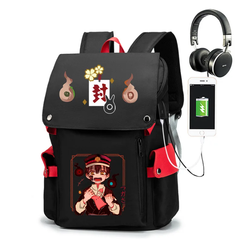 

Toilet-bound Hanako-kun Anti-theft Backpack Durable Oxford Laptop Packsack Boy Girl School Knapsack