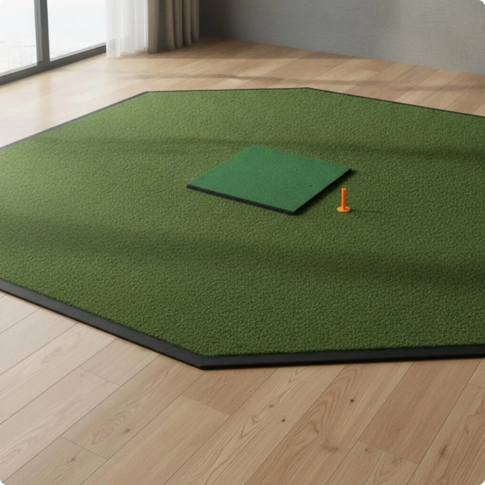 Portable Golf Hitting Mat for Swing Training with Shock Absorbing EVA Base for Home Practice