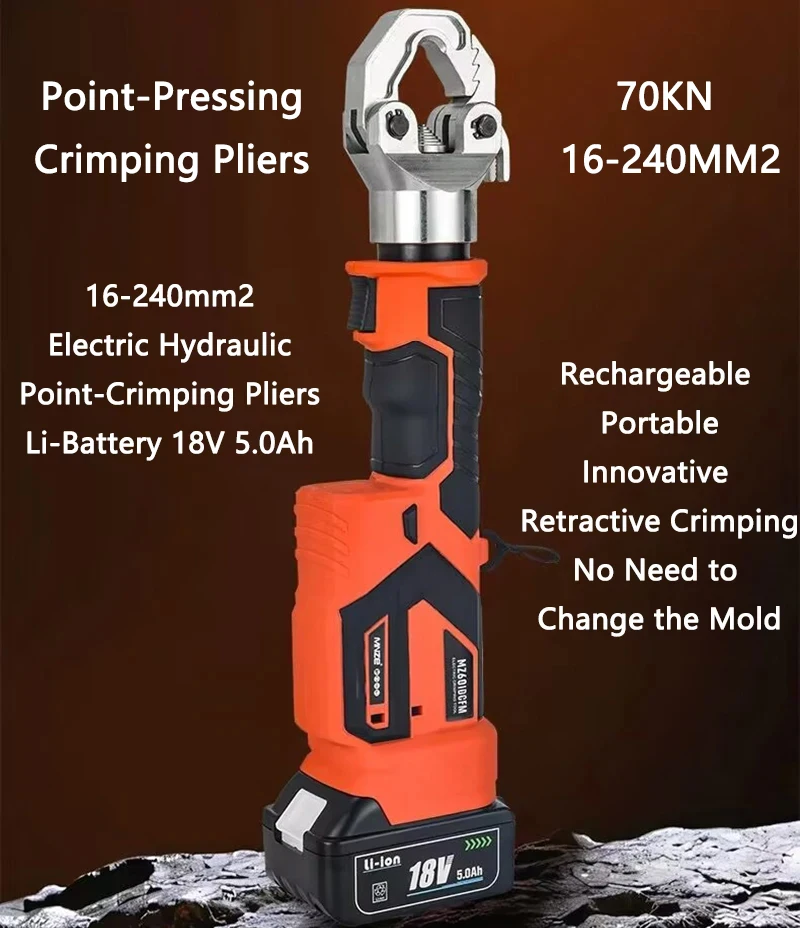 Rechargeable Point-type Crimping Pliers MZ60IDCFM Innovative Without Mold Change 16-240mm2 Electric Hydraulic Crimping Pliers