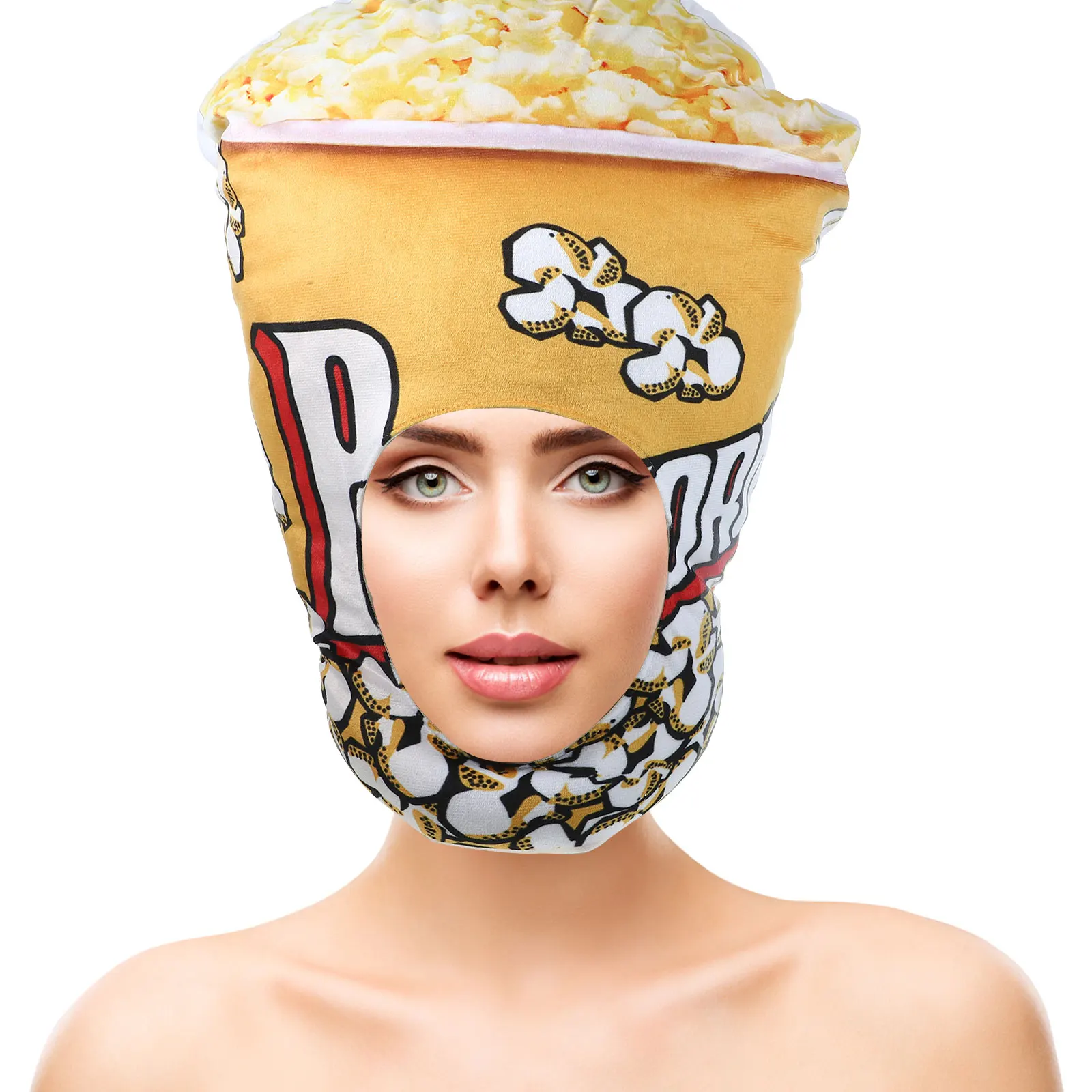 

Snack Hat Cotton French Fries Popcorn French Fries Cap Kids Novelty Photo Prop Party Hats Cartoon Design Safe Toy