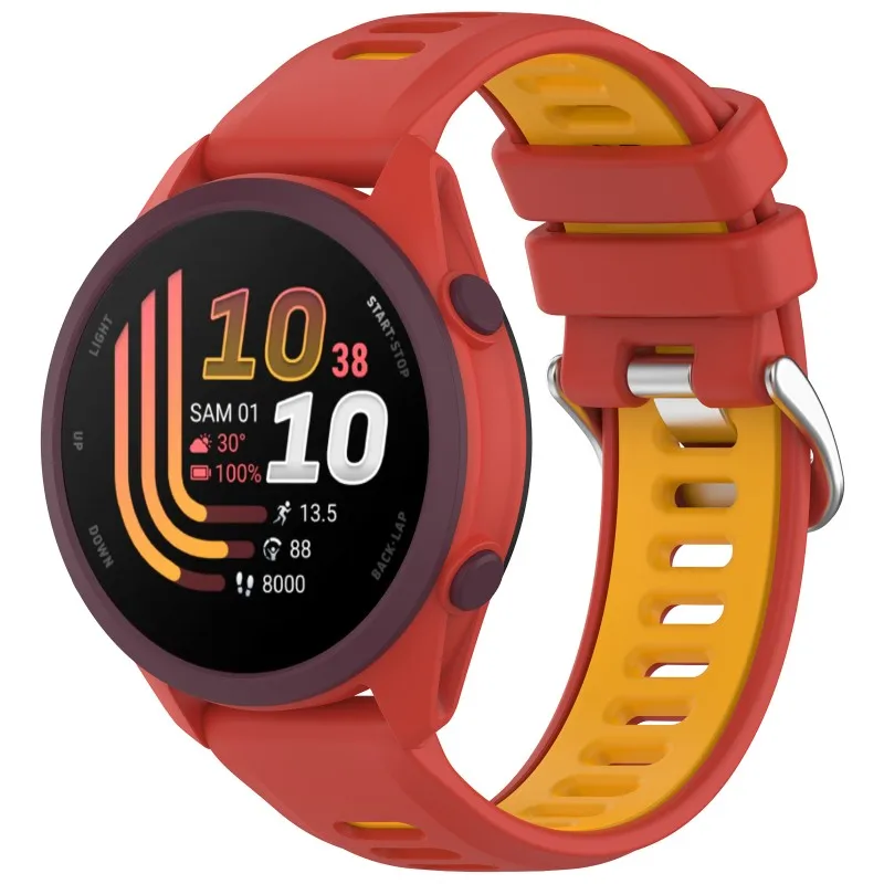 Dual Color Silicone Replacement Strap for Garmin Forerunner 170 245 255 165 645 Venu 3 Durable Sport Wristband Accessory