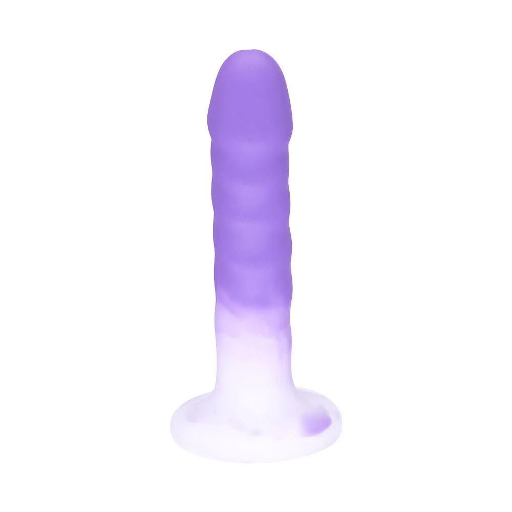6.9in Soft Liquid Silicone Anal Plug Powerful Suction Cup Anal G-spot Stimulation Dildo For Beginners Adult Men And Women
