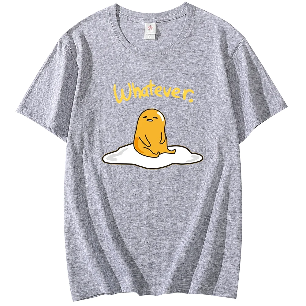 Sanrio Gudetama Casual Cute Print T-shirt Sanrio Student Couple Cartoon Casual Sports Street Print T-shirt