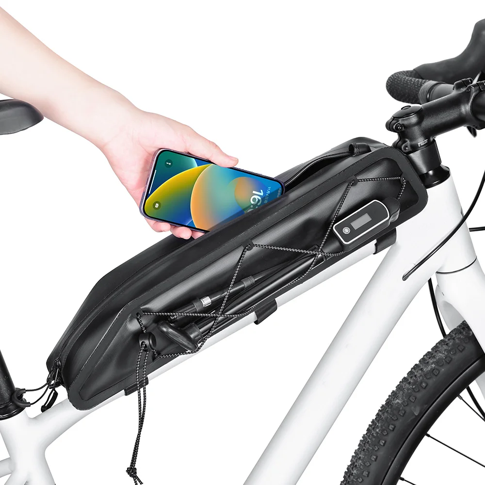 AliExpress NEWBOLER 2L Bike Bag Portable Frame Front Tube Cycling Bag MTB Road Bicycle Pannier Bag Large Capacity Ultralight Cycling Bag