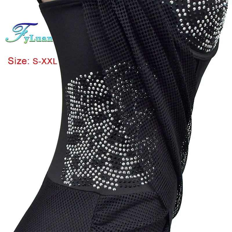 Hermosas faldas irregulares sexis de malla transparente para mujer con hombros descubiertos y espalda descubierta decoración de encaje con cuentas vestido femenino ropa de fiesta de noche