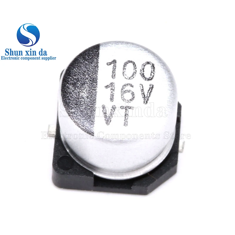 50PCS 100UF 16V 25V 35V 50V 6.3*5.4 6.3*7.7 8*10.5MM SMD Aluminum Electrolytic Capacitors Capacitance 16V100UF 35V100UF 25V100UF