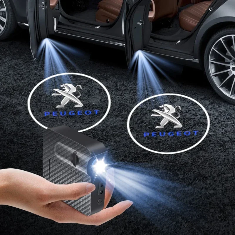 

Car Door Welcome Lights Laser Projector Auto HD Courtesy Lamps For Peugeot 206 307 308 3008 207 208 407 508 2008 5008 107 106