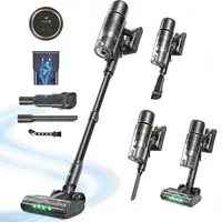 Cordless Stick Vacuum Cleaner 600W/58Kpa/up to 65 Mins Running Time 3 Suction Modes Washable HEPA Filter Digital Display 4-in-1 Handheld Vacuum Self Standing Anti-Clog Roller Brush for Hardwood Carpet Pet Hair US Household