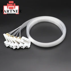 6 Line/color ink tube hose pipe pipe line 1m with uv small damper screw nuts oring for For Epson R330 R290 T50 L1800 1390 damper