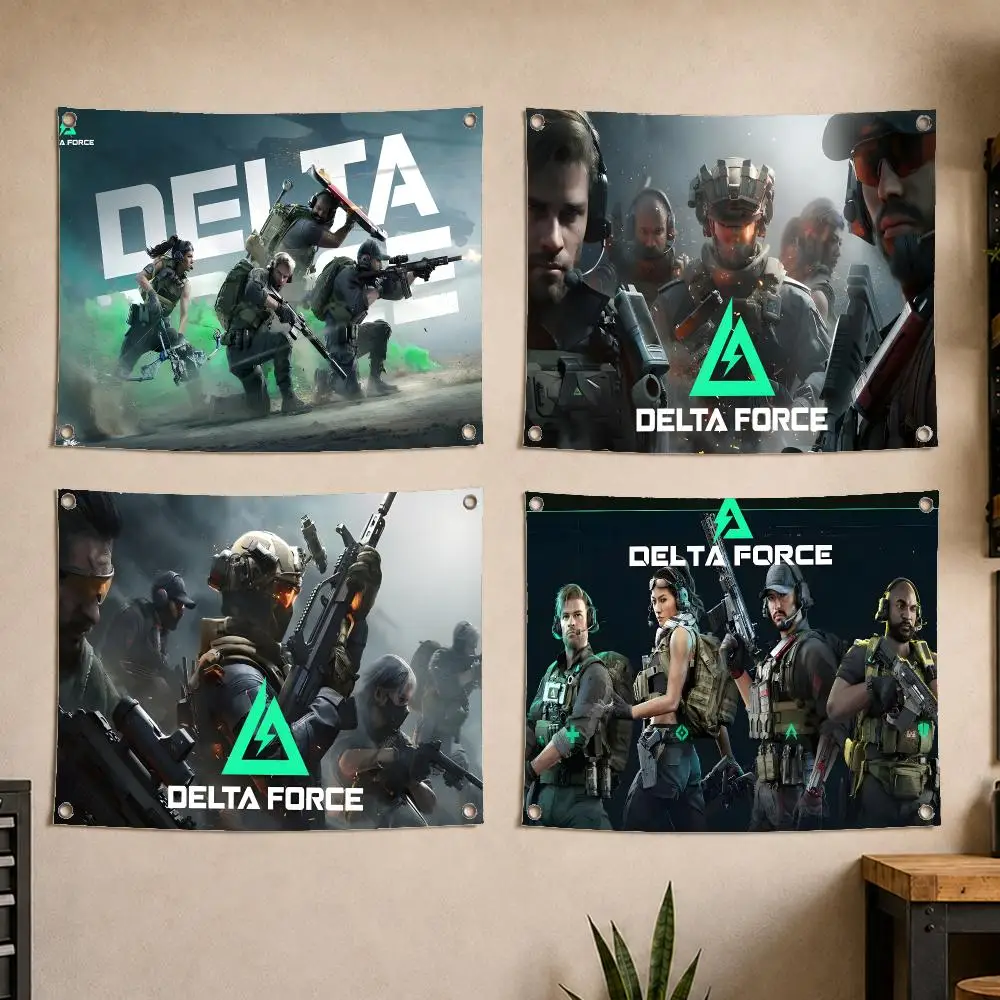 D-Delta Force Game Flags Decoration Art Picnic Party Home Hanging Camping Outdoor Party Banner