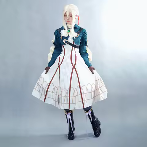 Anime Violet Evergarden Cosplay Costumes Women Lolita Retro Princess Dress Coat Suits Halloween Carnival Party Roleplay Clothing