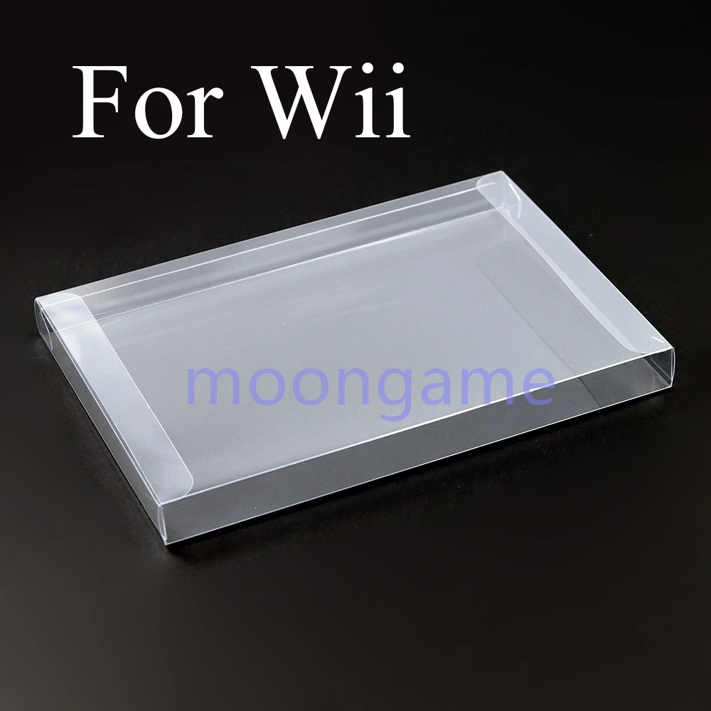 50pcs For Wii Storage Collection Box PET Transparent Display Box Protection Dust Box