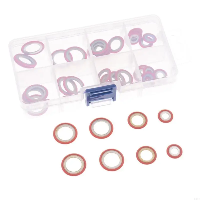 30 Pieces/Set Automotive Air Conditioning System Sealing O-ring Compressor Expansion Pipe Head Sealing Gasket