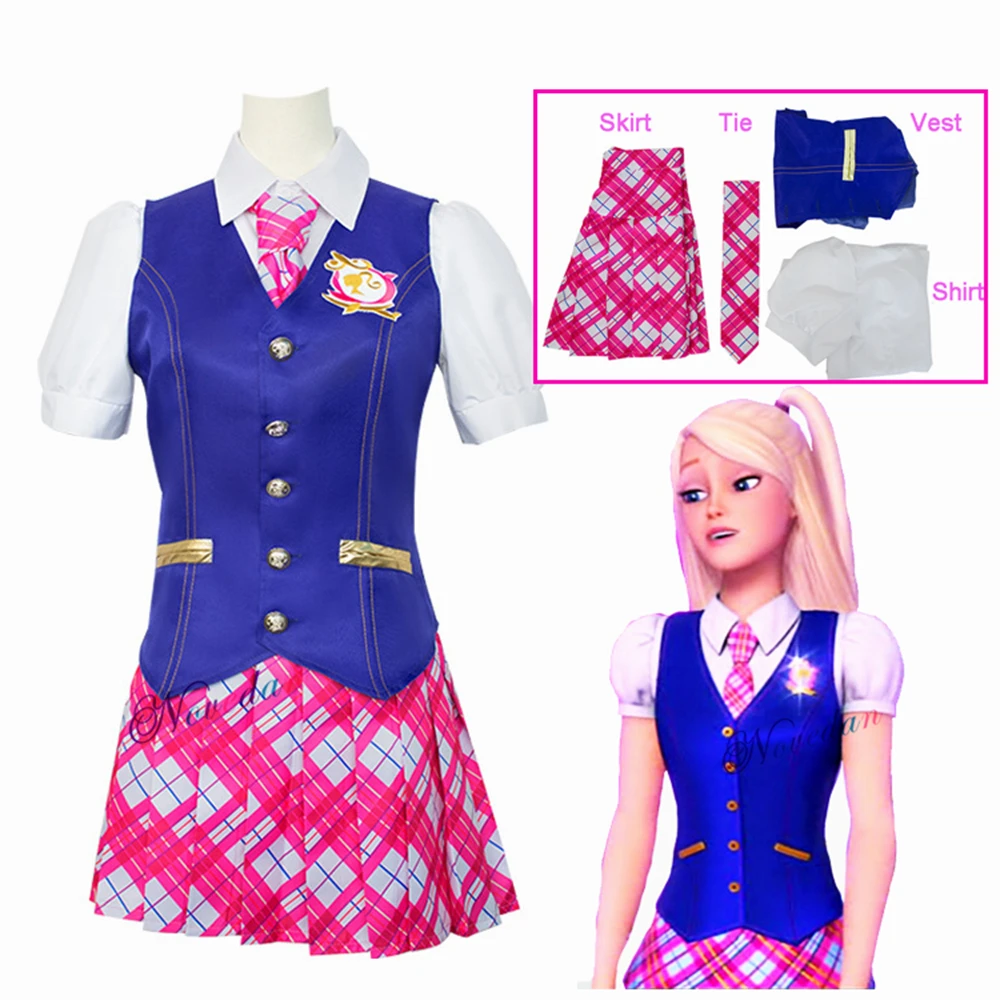 Anime Princess Charm School Uniform Girl Sophia Blair Willows Delancey Devin Cosplay Costume Lolita Dress Halloween Outfit Women