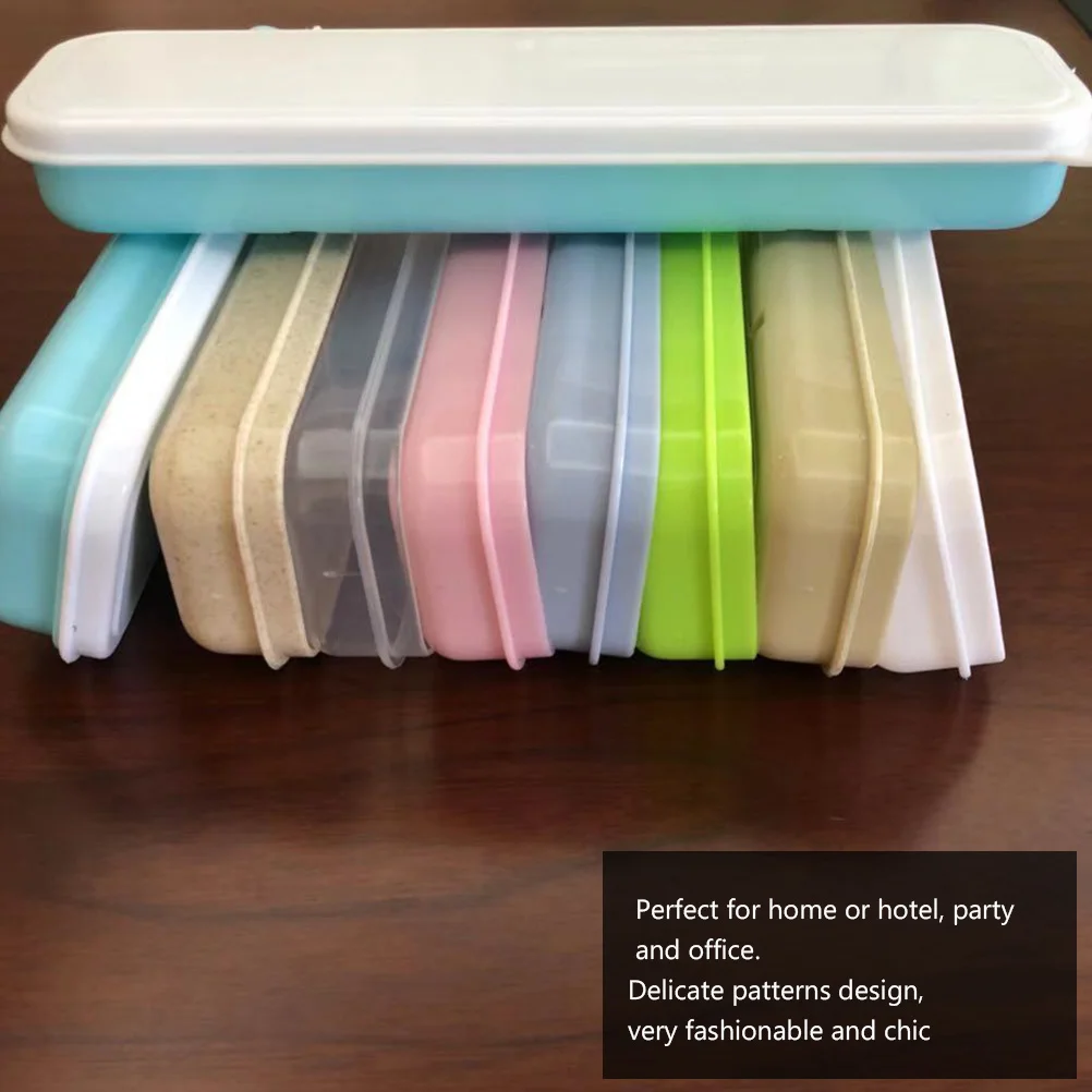 

8Pcs Plastic Cutlery Storage Box Transparent Tableware Organizer Container for Home Party Office Picnic