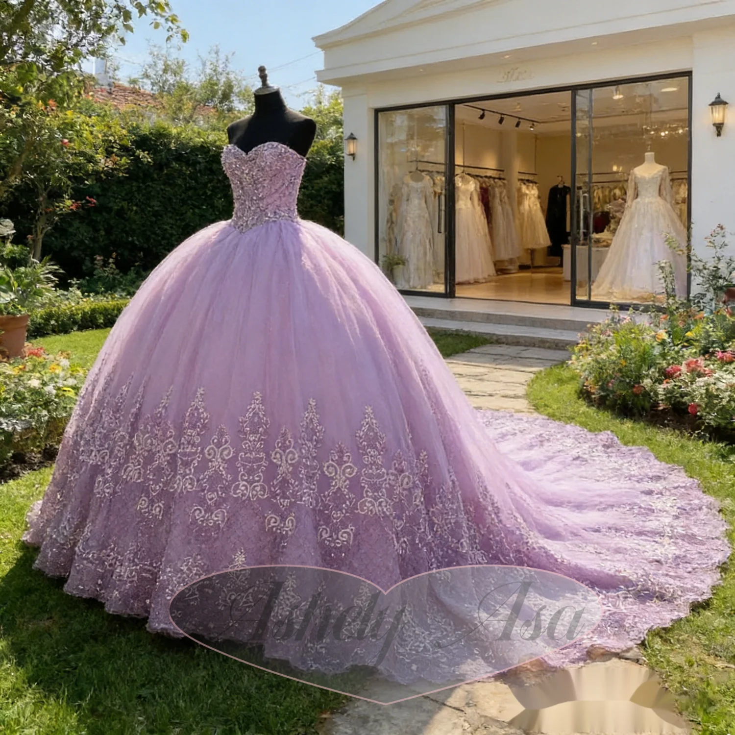 Vestido de Quinceañera Lila Personalizado con Capa, Vestido de Gala para Fiesta de 16 Años, Vestido de Bautizo, Vestido de 15 Años