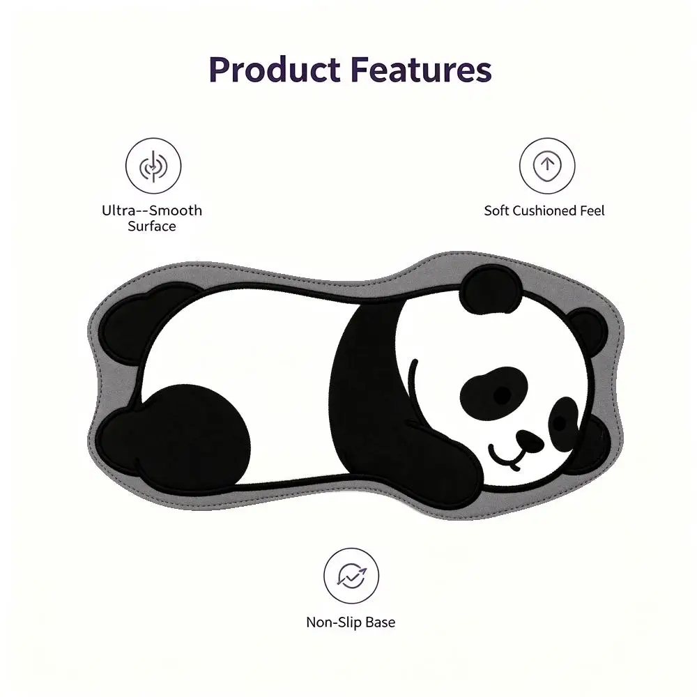 Panda Lying Special Shaped Mouse Pad Smooth Cloth Surface Precision Tracking Creative For Cute Desk