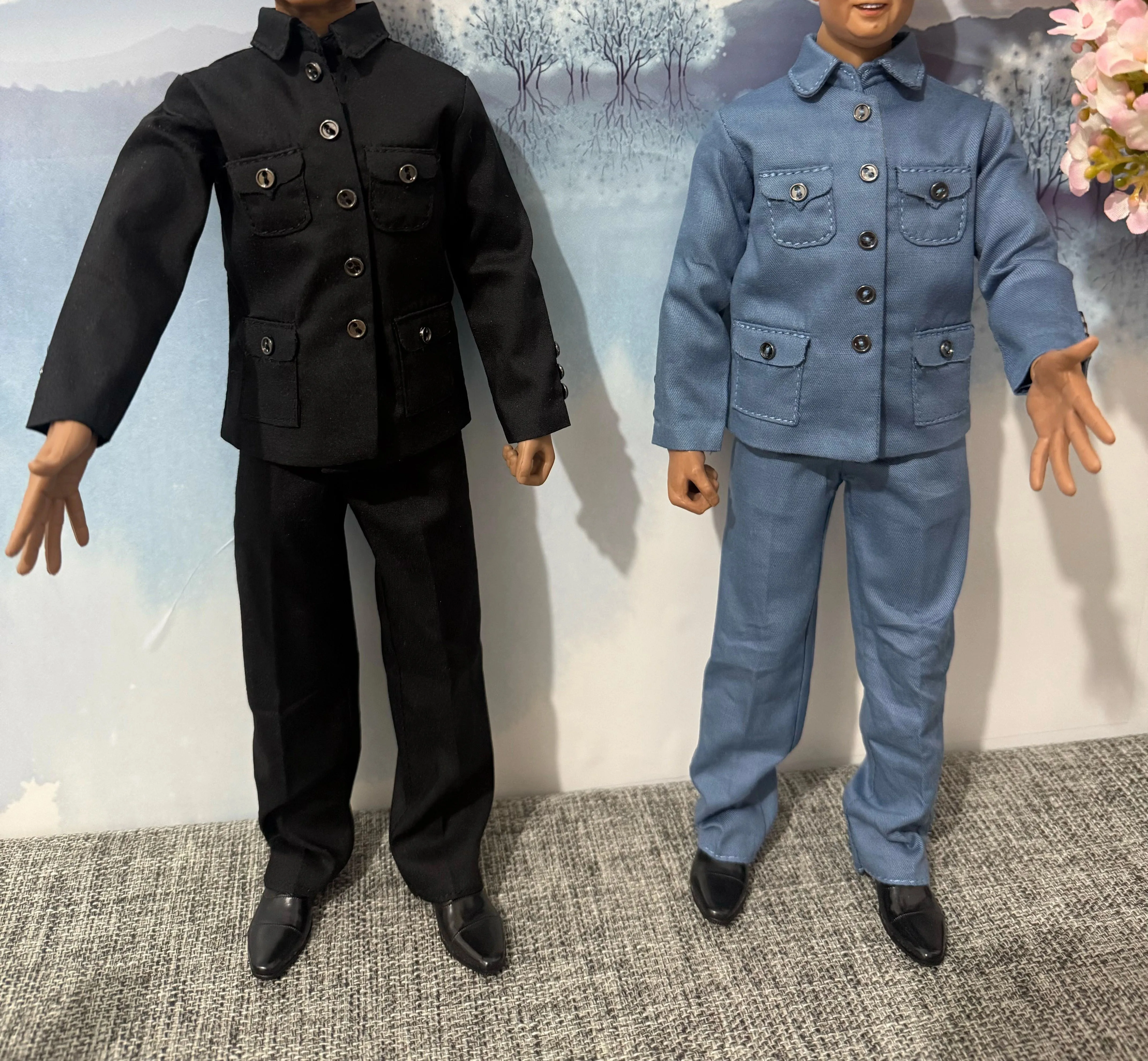 

1/6 мужская одежда солдата, китайский костюм-туника, костюм в стиле вестерн, куртка и брюки, подходит для 12-дюймовой фигурки, в наличии