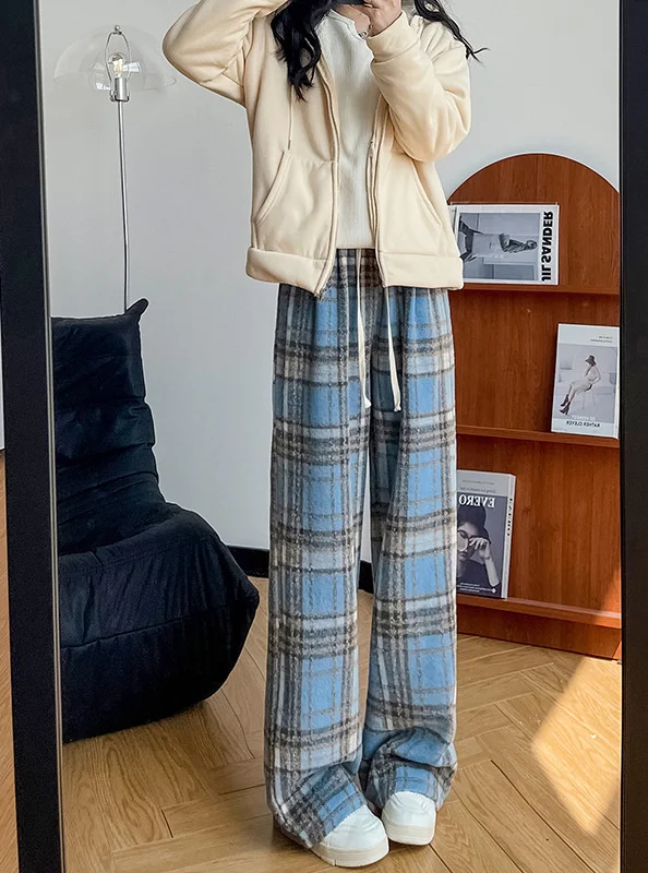 ワイドレッグパンツ ガールズ 日本 レディース 秋 スイートガール トレンド レギュラーフィット オフィス 職場 通気性 モダール プリーツ入り ホローパンツ