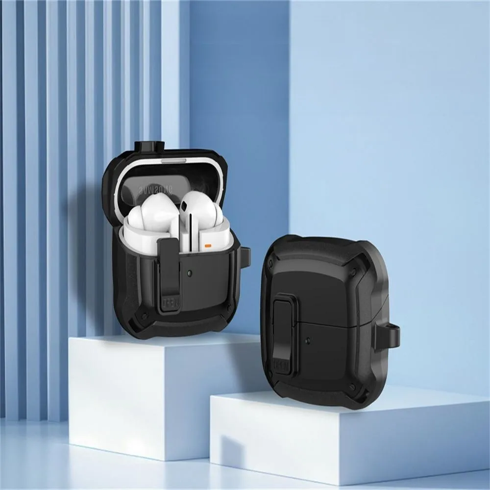 Earphone Case for Samsung Galaxy Buds 3 and 3 Pro Headphone Protective Cover Soft TPU Shockproof With Hook Keychain