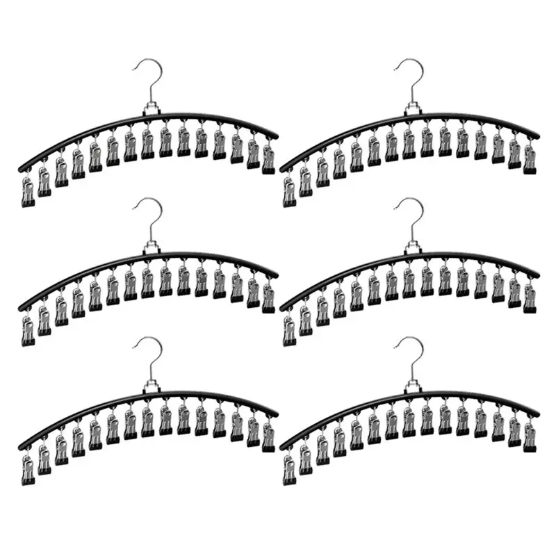 

Органайзер для леггинсов ABMH-6Pack для подвешивания в шкафу, вешалки для брюк с 15 зажимами, вмещают леггинсы, шорты, юбки, экономят место.