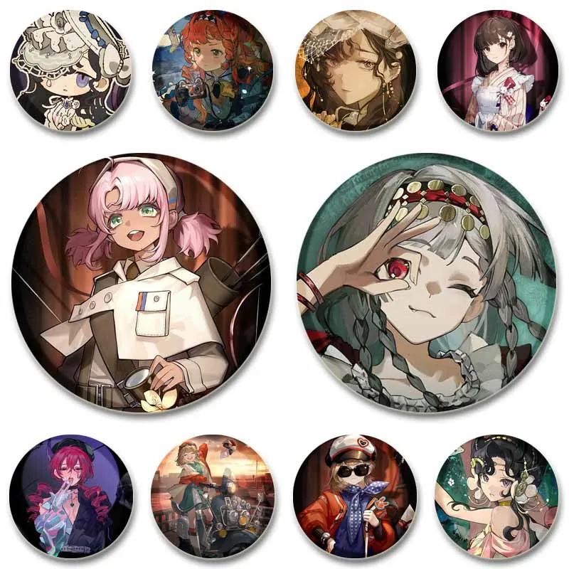 Anime Game Reverse 1999 Circular Brooches Cartoon Character Enamel Pins Backpack Clothing Hat Jewelry Badge Accessory XMAS Gifts