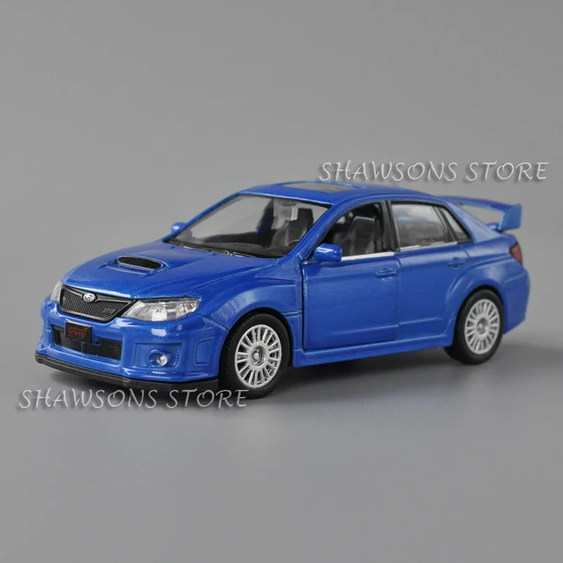 Modèle réduit de voiture Subaru WRX STI, échelle 1/10e, moulé sous pression, jouets, côtes arrière, cimetière l'inventaire