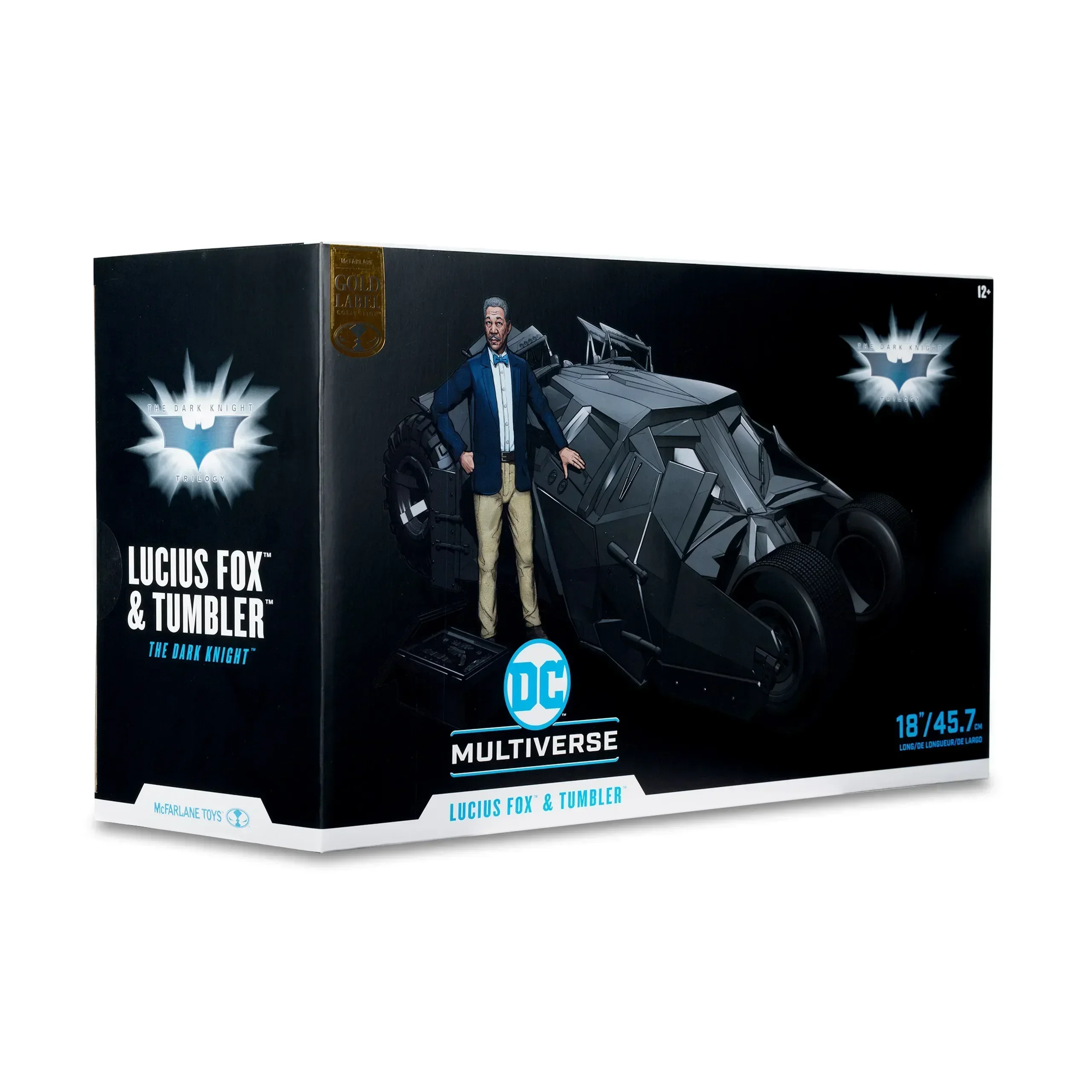 Mcfarlane Dc Comic Batman Lucius Fox And Tumbler The Dark Knight Batmobile Anime Action Figure Collectible Model Gift