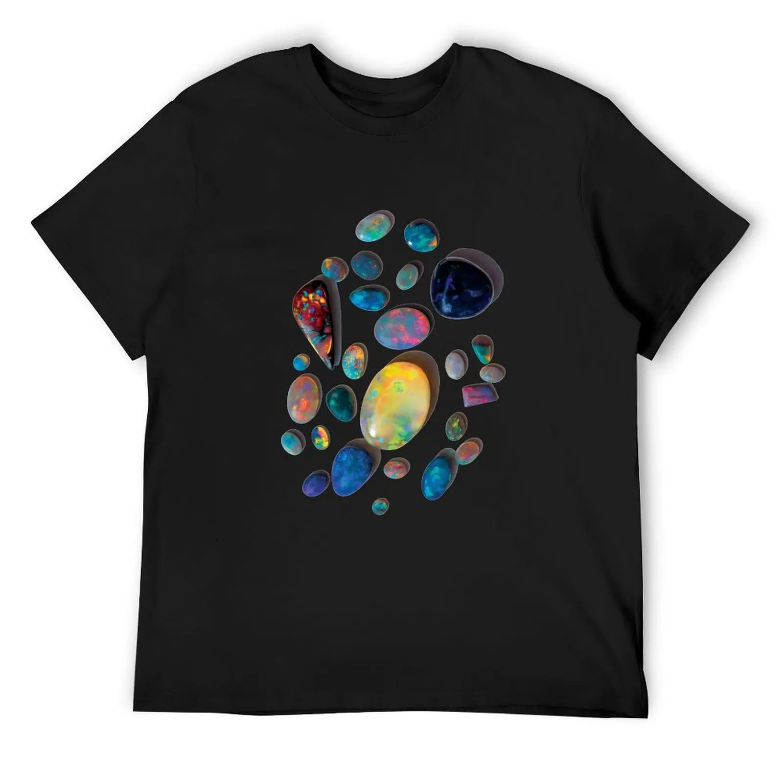 

Australian Black, dark and Boulder Opals T-Shirt cotton man t-shirts T-shirts man Short sleeve tee men