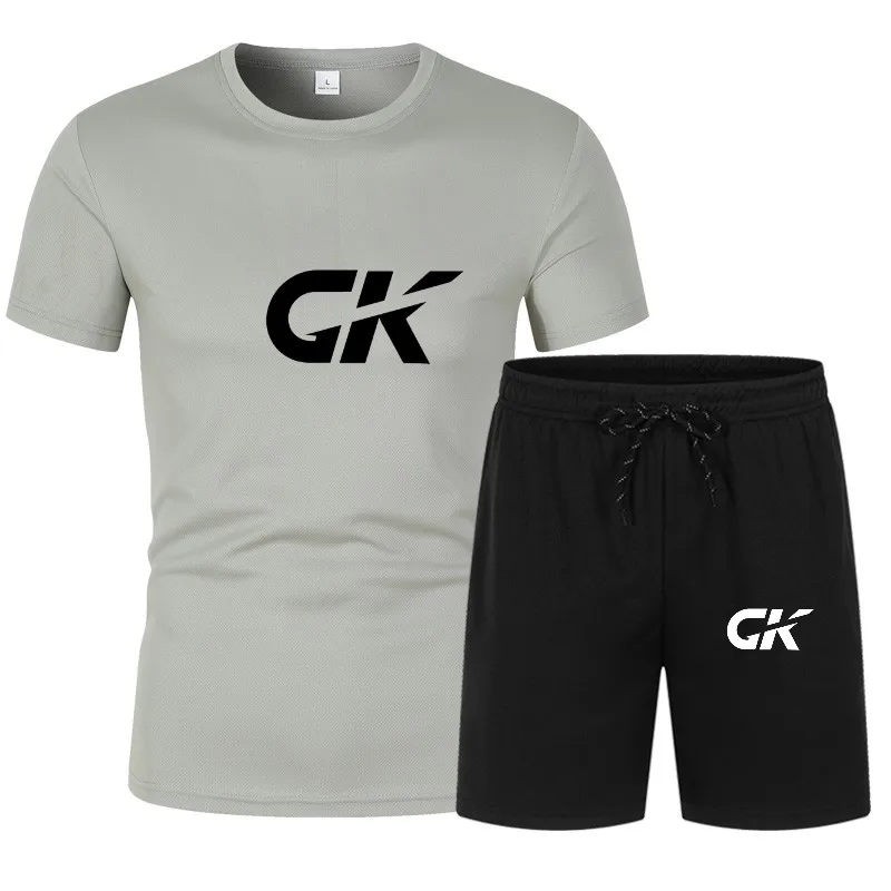 

Мужские комплекты, летний костюм 2024, рубашки и шорты, модный футбольный баскетбол, бег, фитнес, тренажерный зал, одежда, короткий тренировочный комплект