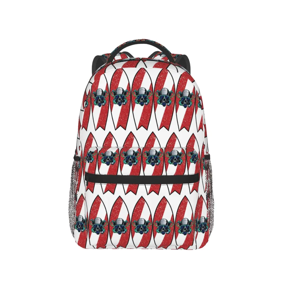 Diver Down Skull Scuba Surfboard Flag Design Student Backpack School Bag Hiking Travel Daypack Fashion Bookbag Shoulder Bags