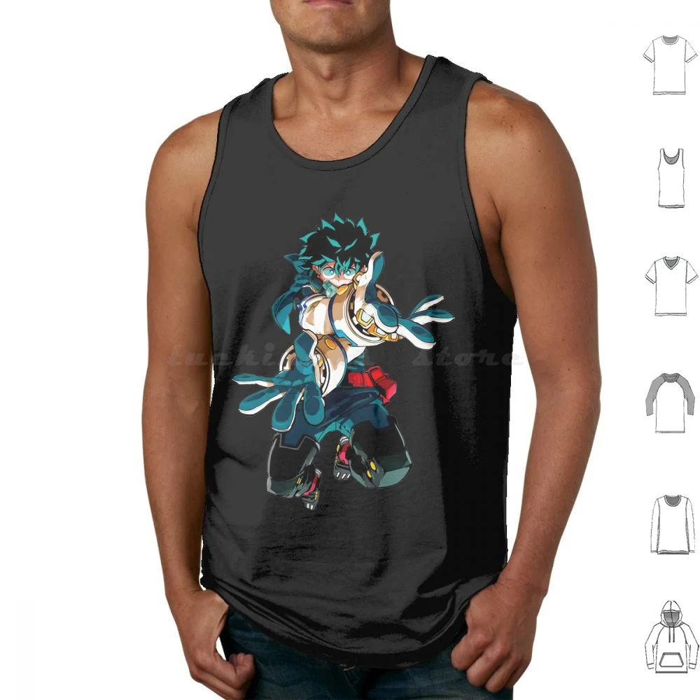 Deku-Tank Tops Print Cotton Boku No Hero Academia Bnha Mha Anime All Might Deku Bakugo Midoriya Bakugo Katsuki