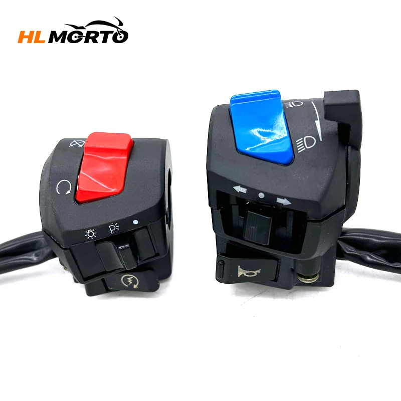 Motorcycle Handle Bar Switch HeadLight Horn Turn Signal Start Handlebar Controller Button With Choke For KTM HONDA YAMHA Scooter