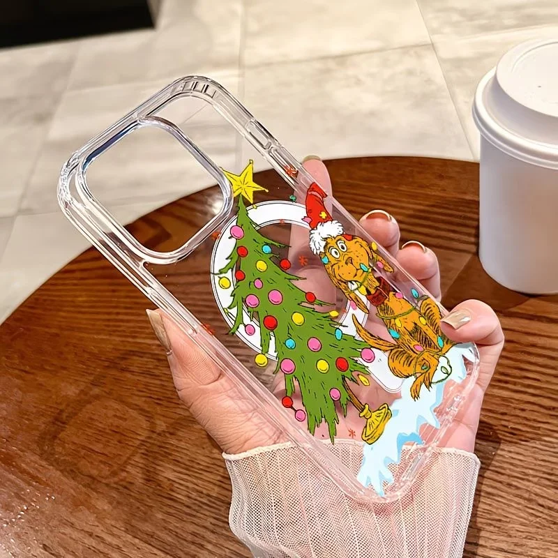 Puppy themed Christmas party Clear Phone Case For iPhone 17 16 15 14 13 12 11 Pro Xs Max Mini Plus XR Air 17e 16e Magsafe Cover - view 3