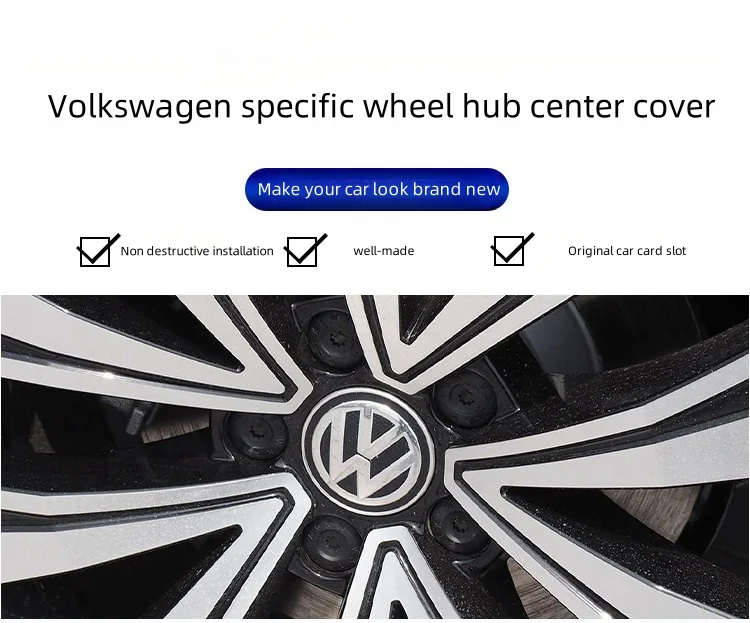 4pcs 55/56/65/70/76mm Car Wheel Center Hub Caps Cover for VW Volkswagen Golf Polo Passat Touran CC B5 B6 B7 Jetta accessories 