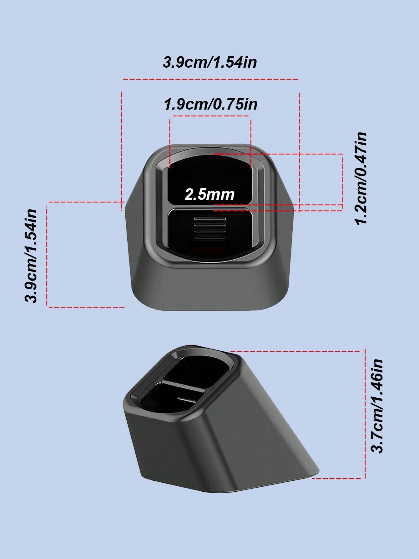 Universal Car Phone Holder - Adjustable Dashboard and Air Vent Clamp Mount, L-Shaped, Interoperable with Non-Rechargeable Plasti