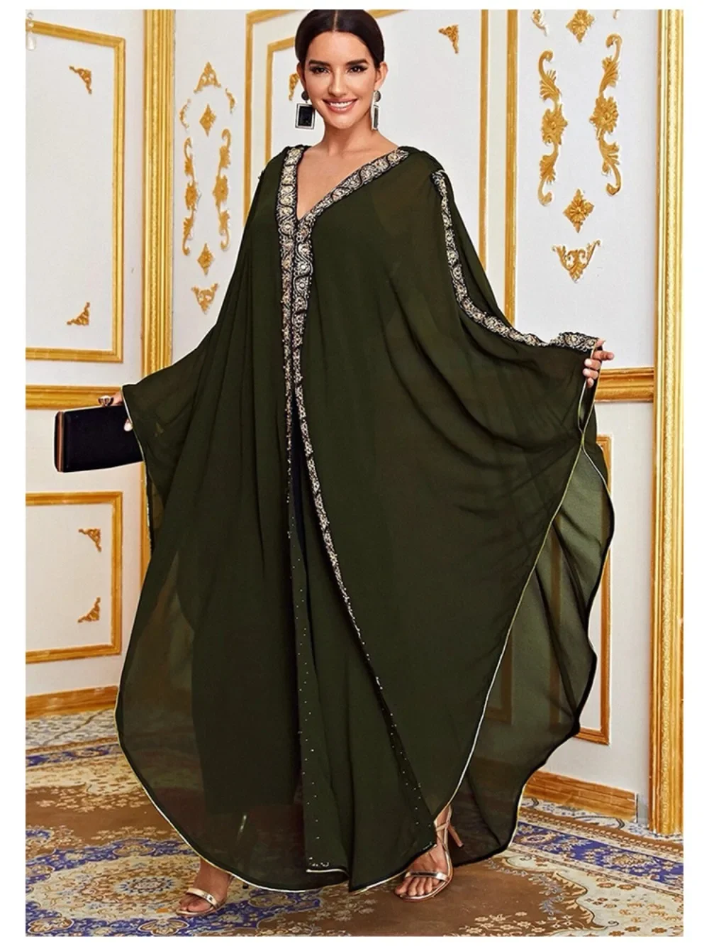 Eid Muslimischen Chiffon Mit Kapuze Kleid Frauen Abaya Party Kleider Ramadan Afrikanische Vestidos Largos Kaftan Islam Dubai Arabischen Lange Robe 2026