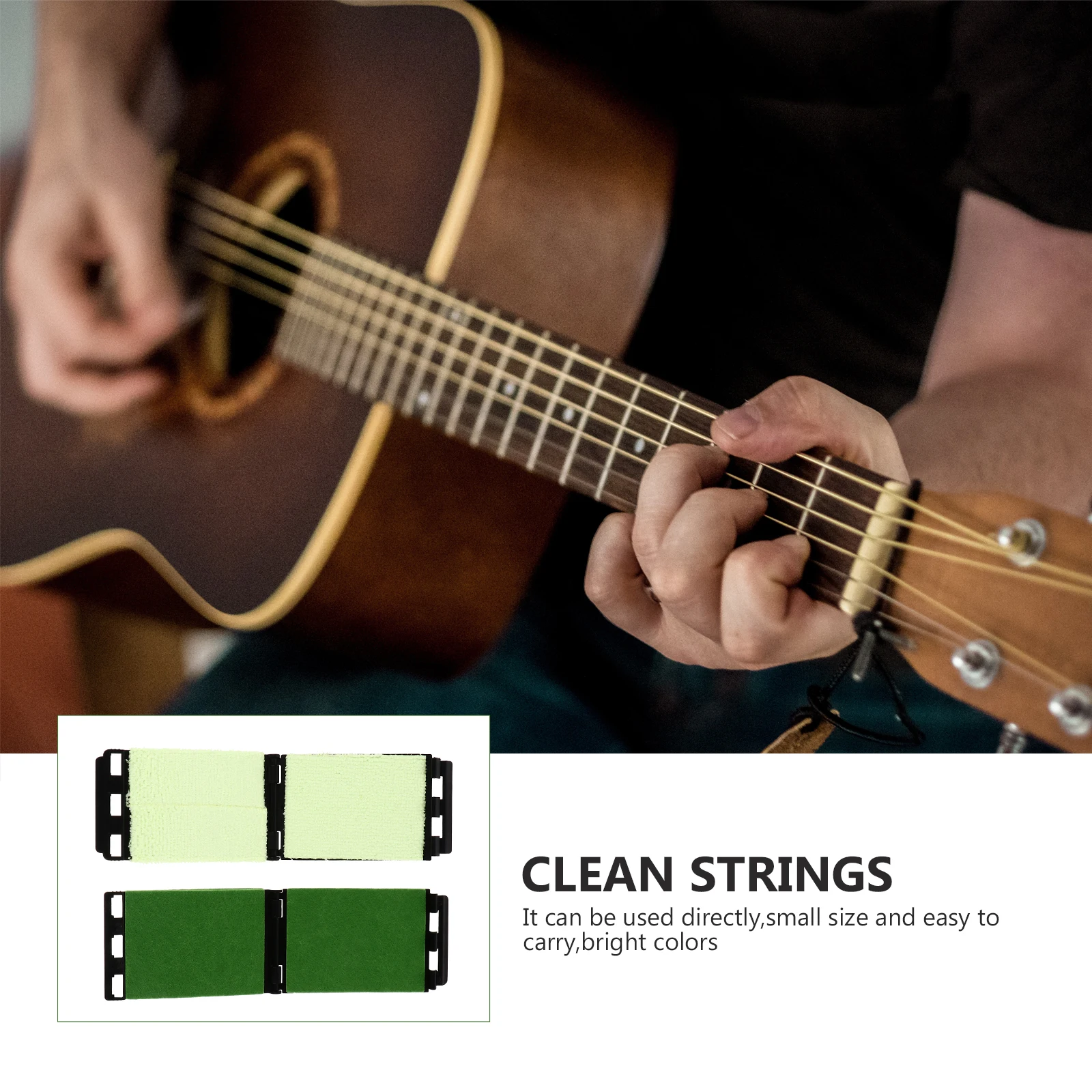 

2 Pcs Guitar Cleaning Cloth String Guard Fretboard Cleaner Detergent Maintenance Tool Finger